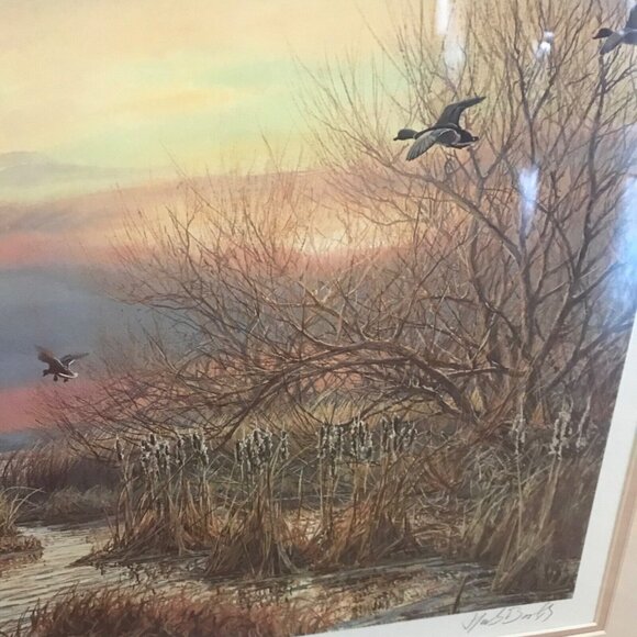 Wetlanders Herb Booth Ducks Unlimited 1991 Flyway Numbered Signed Framed Print - Picture 13 of 16